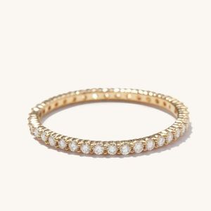 Mejuri Eternity Band 14K Yellow Gold and Diamond